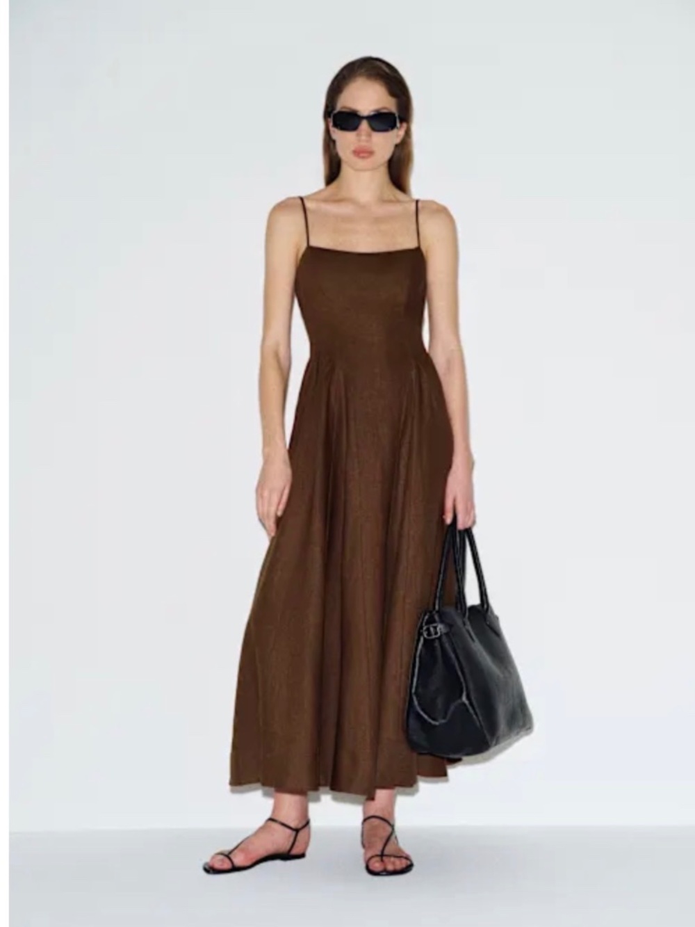 NWT Reformation Neri Linen Dress Brown - Size 4
